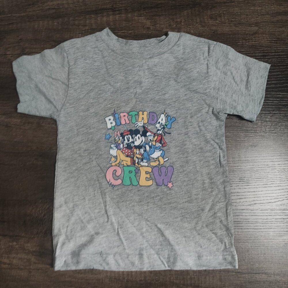 Disney Mickey Mouse Birthday Crew T-Shirt Kids Size 2T NWT